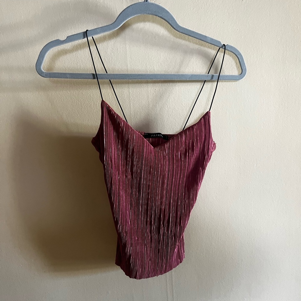 Papaya Women's Burgundy Pleated Camisole